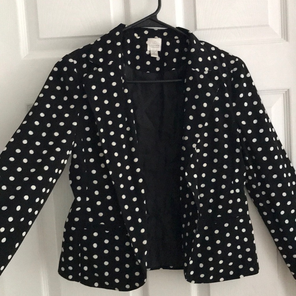 Closureless Polka Dot Blazer